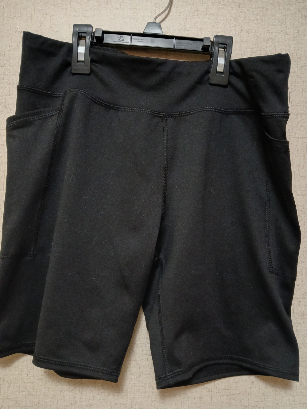 Athletic Works Black Bike Shorts with Side Pockets